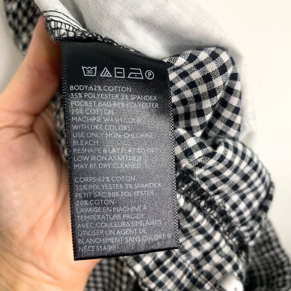 URBAN OUTFITTERS Black and‎ White Gingham Mom Pants Sz SP - Picture 10 of 11